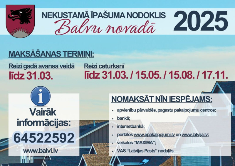 Par nekustamā īpašuma nodokļa maksāšanas paziņojumiem