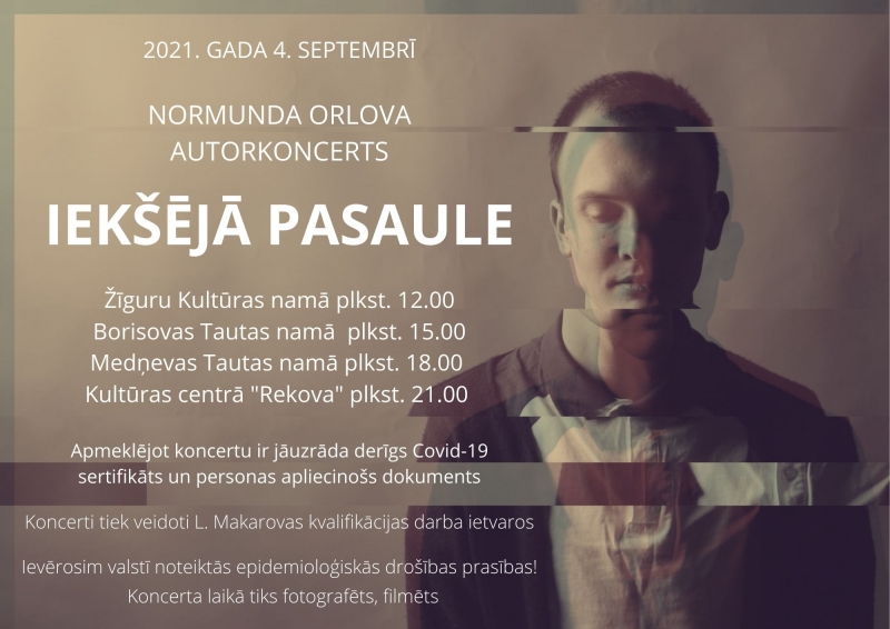 Normunda Orlova autorkoncerts 2021. gada 4. septembrī
