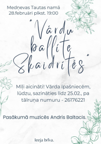 "Vārdu ballīte - Skaidrītes" Medņevā