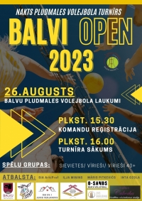 26. augustā notiks nakts volejbola turnīrs ''BALVI OPEN 2023''