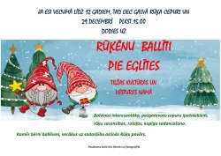 Pasākuma bērniem 29.decembrī plkst.15.00 Rūķēnu ballīte Tilžā afiša