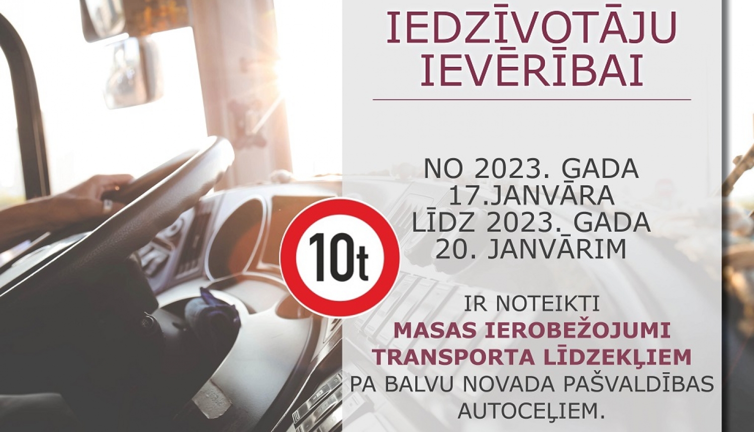 Par transportlīdzekļu satiksmes ierobežošanu uz Balvu novada pašvaldības autoceļiem