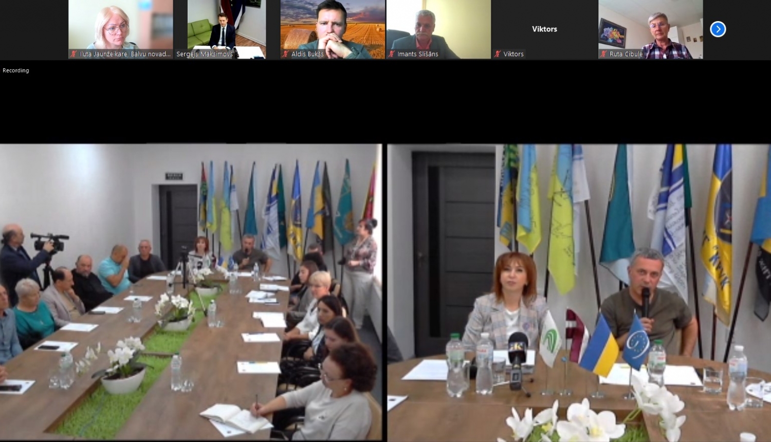 Attālinātā tikšanās ar Baltas pilsētas pārstāvjiem no Ukrainas