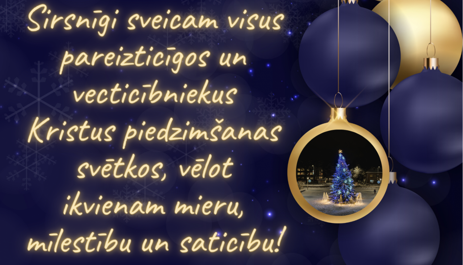 Sirsnīgi sveicam pareizticīgos un vecticībniekus Kristus piedzimšanas svētkos